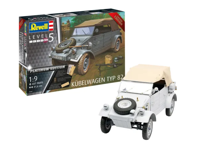 Miniature Model Kit De Montage Wagons Chars Réservoir Revell Kubelwagen Typ 82