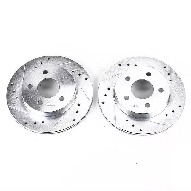 PowerStop for 93-97 Ford Thunderbird Rear Evolution Drilled & Slotted Rotors -