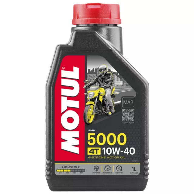 1L Olio Motore Motul 5000 10W40 4T Ma2 Sl Universale Moto Hc-Tech Semisintetico