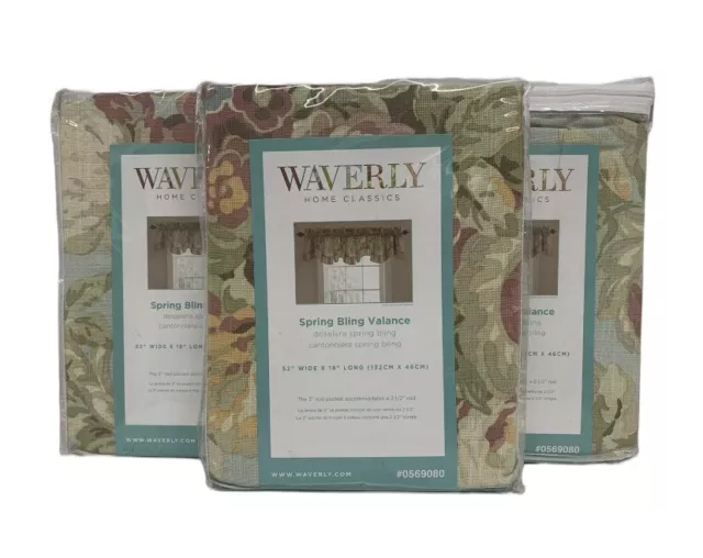 Cefas para ventana de vapor WAVERLY Classics resorte ostentoso 52""x 18"" cortinas cortas X 3