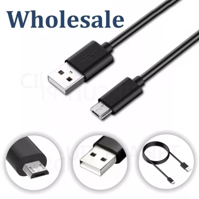 Micro USB Charger Cable Joblot Bulk Wholesale 2.0 Charging Sync Data Lead