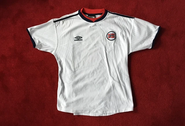 Maillot Vintage Bjørnar Norvège – Umbro 2000 – Away Bleu – Manches Longues – Taille M