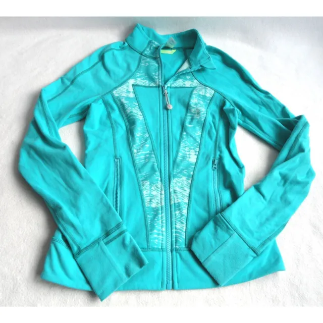 Ivivva by Lululemon Perfect Your Practice Teal Zip Up Jacket - Girls Size 12