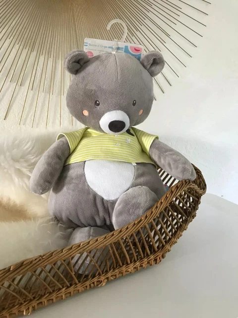 Ajena Peluche ours orange vert - Exclusivité Destock Baby
