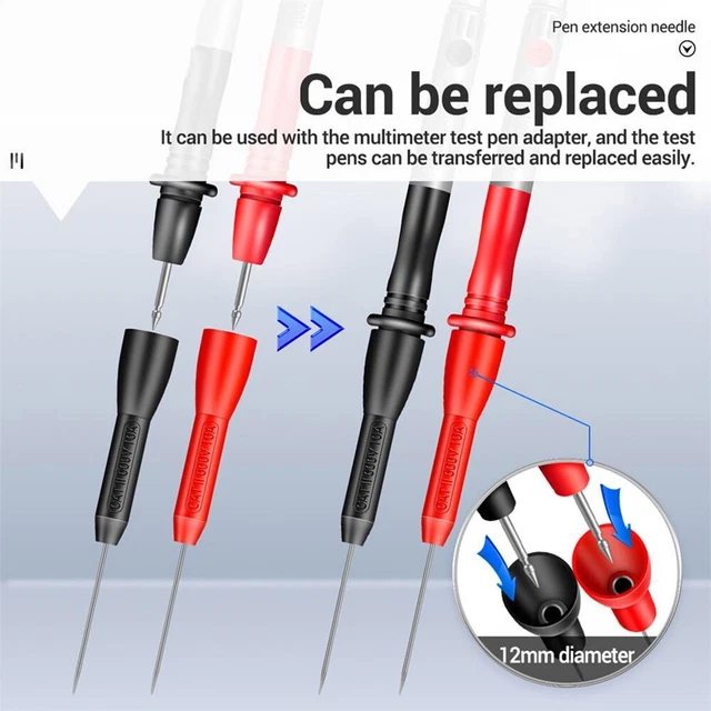 Prüfsonde Sonden 2er-Pack PVC + Messing Teile Piercing Zubehör Isolierung