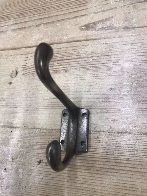 Original Antique Edwardian/1920’s  Double Coat Hook Old  Metal Reclaimed Vintage