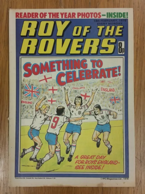 Roy Of The Rovers 18Th February 1978 Ipc British Weekly Uk Comic _