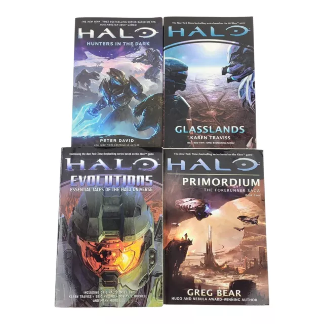 4 x Halo Video Game Paperback Book Bundle