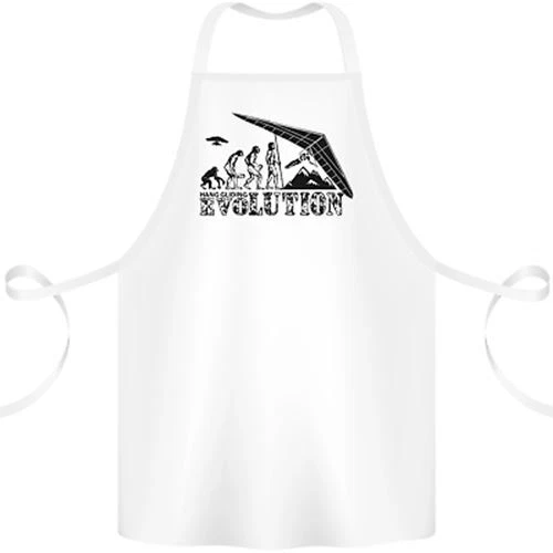Hang Gliding Evolution Funny Hang Glider Cotton Apron 100% Organic