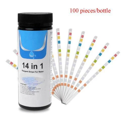 Tira reactiva de agua Health 14 en 1 pH dureza piscina calidad de agua 100 piezas bromo