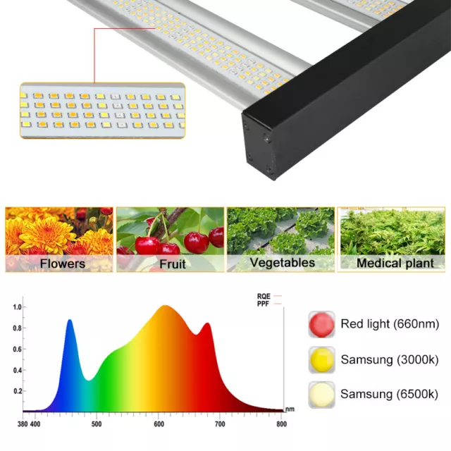 Foldable 4800W Grow Light Full Spectrum Commercial Bar Spider w/Samsung281B LED 3