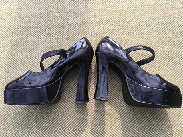 GOTHIC STYLE ELLIE Black Platform Mary Jane Shoes US 8 / UK 5.5 £9.00 ...