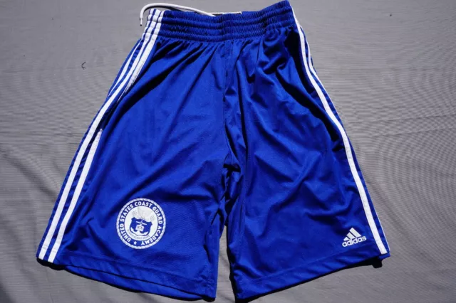 Adidas Elastic Waist Athletic Shorts. US Coast Guard Academy, Men's Size S. MINT