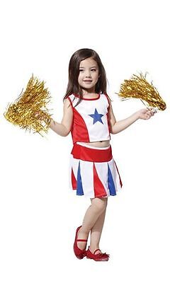 Girls Cheerleader Fancy Dress USA America Book Week Kids Child Costume 3-9YRS