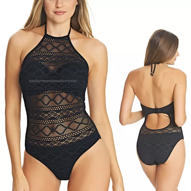 Freya Sundance High Neck Cutout Underwired Swimsuit 3974 Black