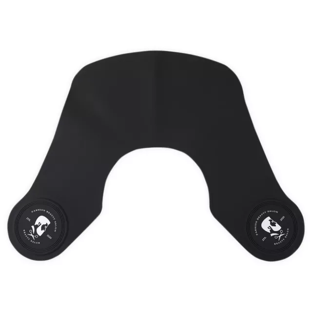 Waterproof Silicone Neck Cape Wrap Collar Shield Hair Coloring Tool (Black)