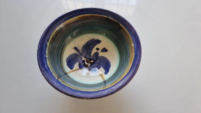 Cerámica Art Déco Cuenco Plato A Flor Vintage Ceramics Jarrón Con Ornamentación