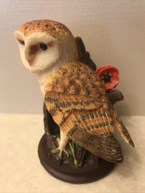 THE COUNTRY BIRD COLLECTION BARN OWL hand painted BY ANDY PEARCE