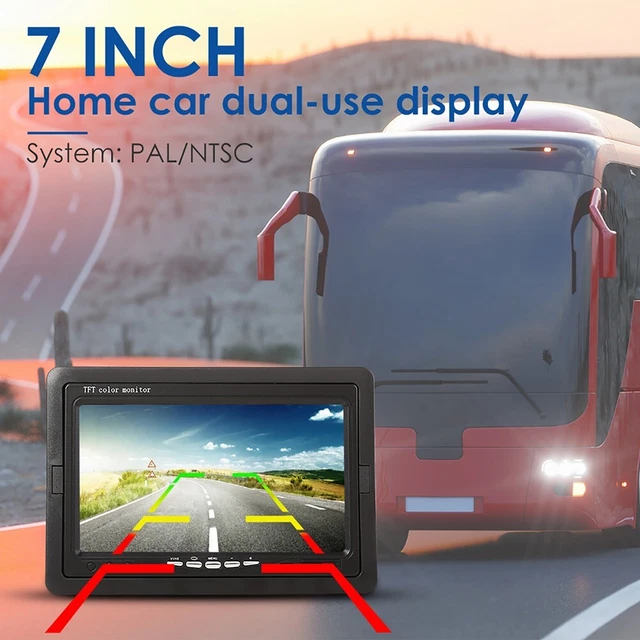 thumbnail image 2 of Pathson 7 Inch LCD Monitor & Dual IR Reversing Camera Kit For Bus/Truck – Complete Rear View System 2 of 14