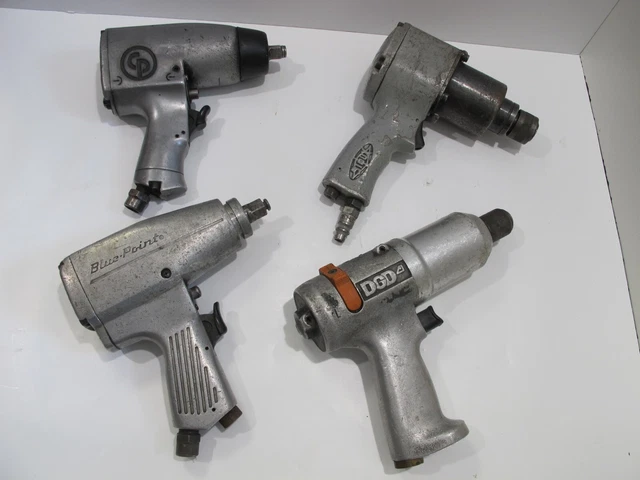 (4) Pneumatic Air Impact Wrench BLUE-POINT AT500D,Sioux 4030A,DGD90PTHF,CP. 4-pc