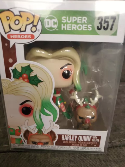 Funko Pop DC Super Heroes: Harley Quinn w/ Helper  Figure #357 with protector!