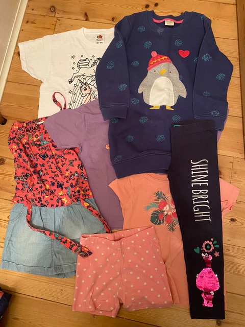 Girls Clothes Bundle 5-6 years 7 Items; Frugi, Mini Boden, Dreamworks Trolls