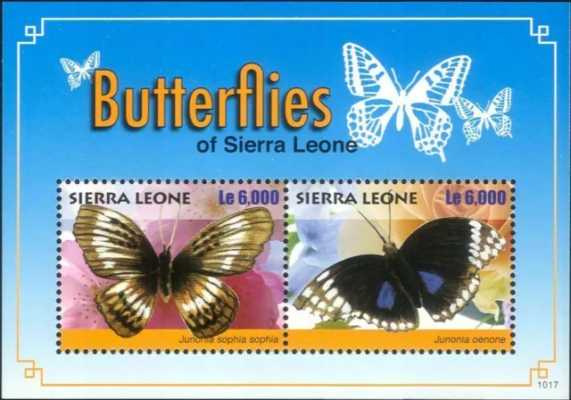 Sierra Leone 2010 Butterfly Butterflies Insects Nature Conservation m/s MNH