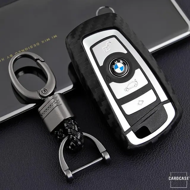 Alu Schlüssel Cover für BMW Schlüssel inkl. Lederband (vefügbar in
