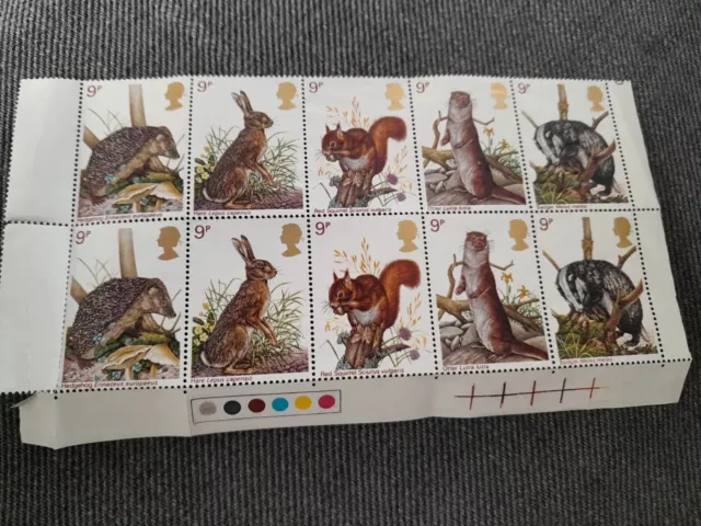 10x British Wildlife UNused GB - 9p - 1977 Mint MNH Vintage Postage Stamps