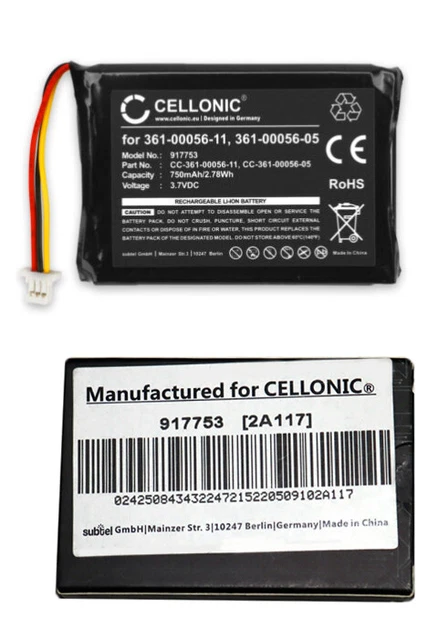 Battery Garmin Nüvi 56LMT, Nüvi 68LMT, Li-ion, 3,7V, 700mAh, 2,6Wh