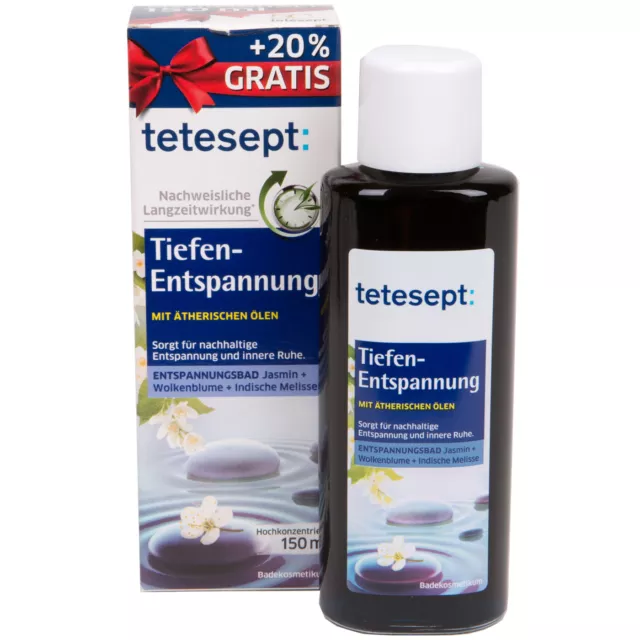 Tetesept TIEFEN - ENTSPANNUNG 1 x 150ml für Entspannung & innere Ruhe - Badeöl