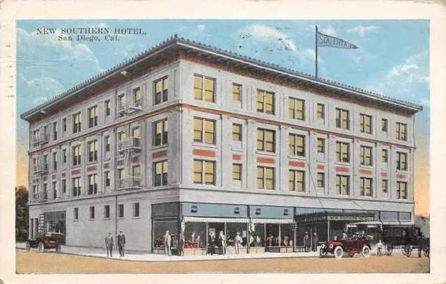 San Diego California~New Southern Hotel~First Floor Window Displays~1920s PC