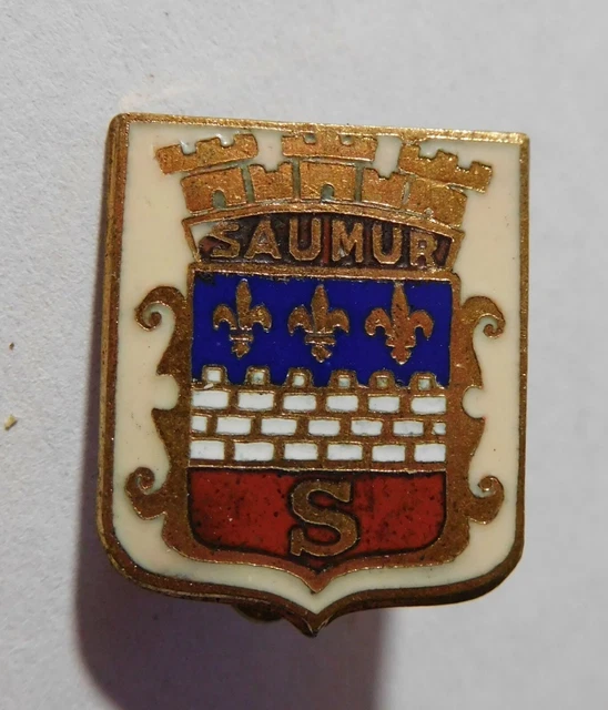 Belle Broche Ancienne En Métal émaillé - Blason De Savoie Et Dauphiné - Pièce De Collection Vintage
