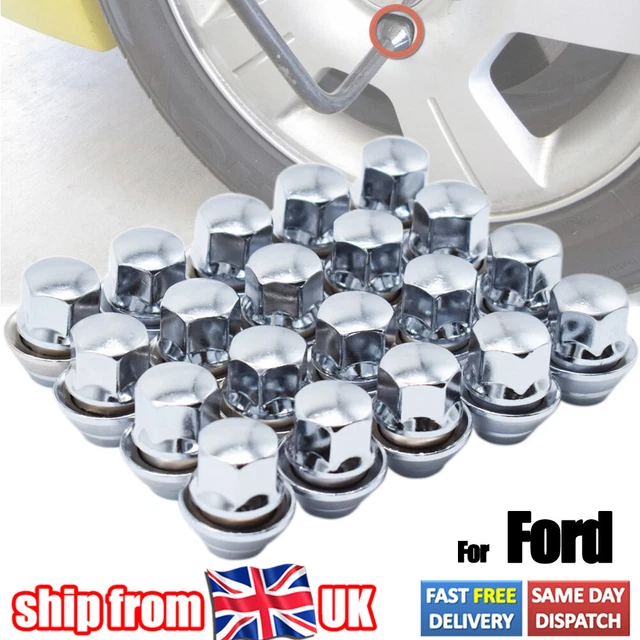 20 X ALLOY Wheel Nuts For Ford Focus Mk1 Mk2 Mk3 M12 X 1.5 19MM Bolt