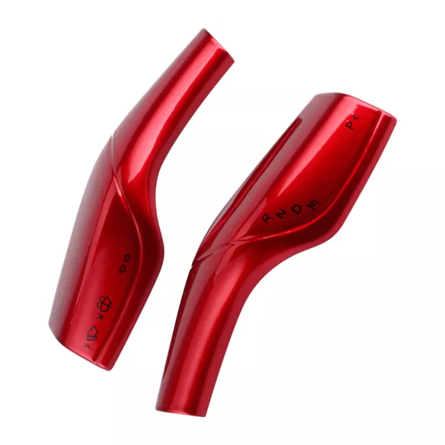 *Red Steering Wheel Turn Rod Cover Wiper Control Lever Trim Decor Fit For Model