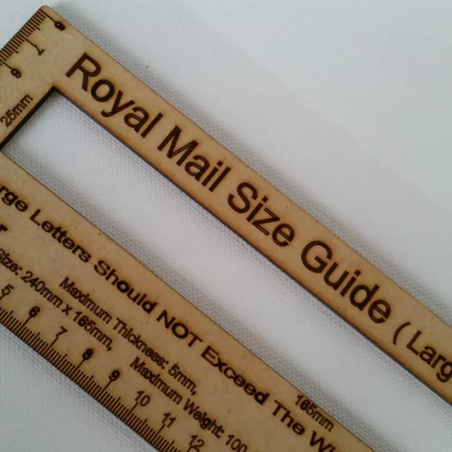 Royal Mail PPI Letter Size Guide Post Office Postal Price Postage Ruler Ruler