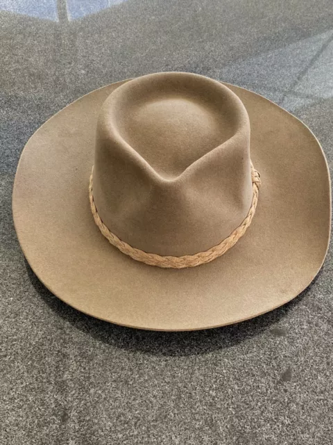 Genuine Akubra Fur Felt Hat Size 55 -  Australian Made.