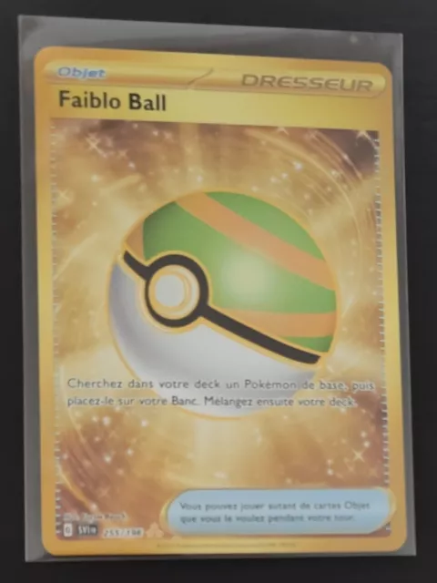 Carte Pokémon Faiblo Ball Gold 255/198 EV01 Ecarlate et Violet FR