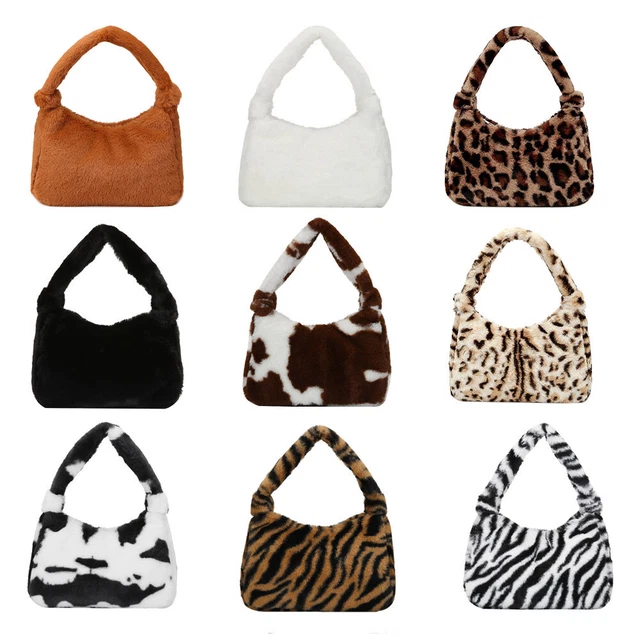 Borsa a tracolla invernale donna peluche semplice borsa a mano casual borse da viaggio per ragazze