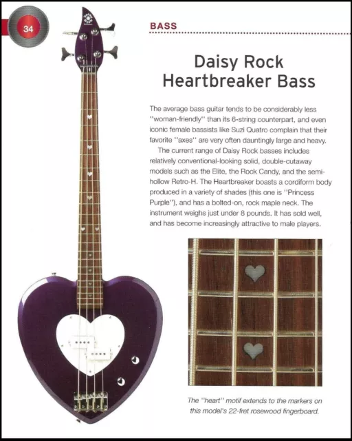 Daisy Rock E/A Pixie & Heartbreaker Bass guitar 6 x 8 history article 2