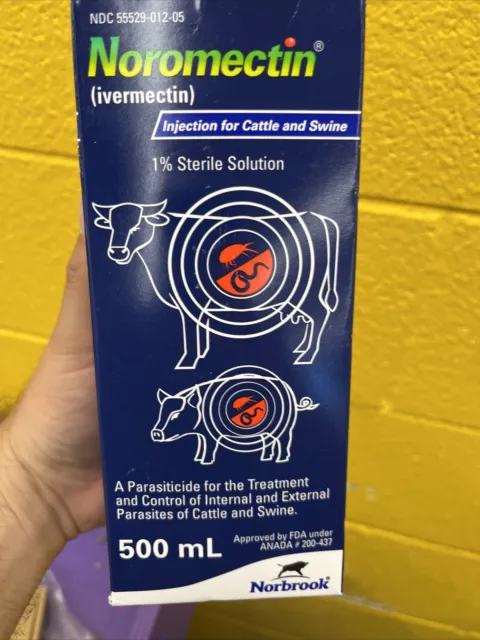 Norbrook Noromectin 500 mL Cattle Swine bottle  Injectable Exp 08/2024 New