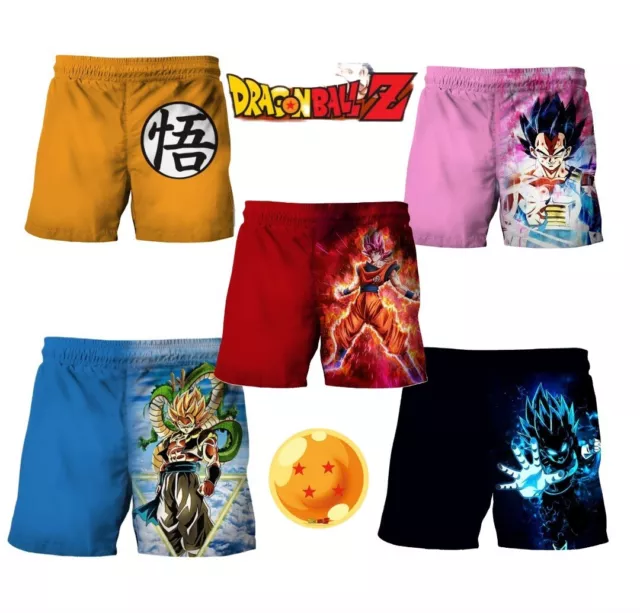 Short Dragon Ball Sport Bermuda  Goku Vegeta Jiren  Taille Et Couleur Choix