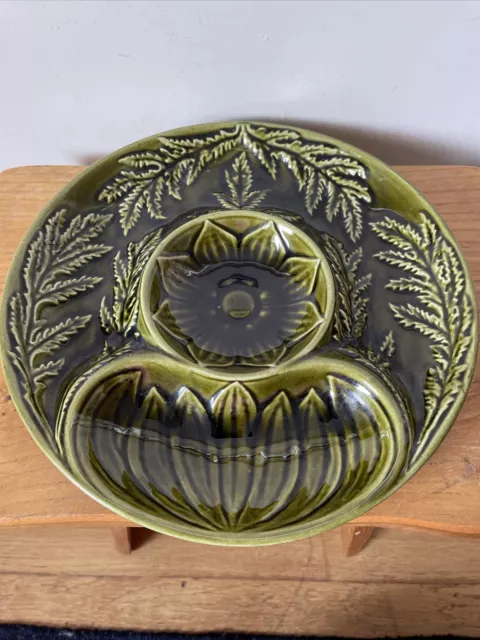 Mid Century Casa Pupo London Green Artichoke Plate/Nibbles Dish Vintage