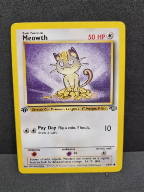 Pokemon Meowth Jungle 1st Edition #56