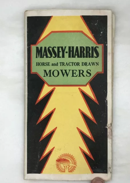 1930s MASSEY HARRIS No 23 MOWERS Horse Tractor Brochure FARM ADVERTISING Vintage