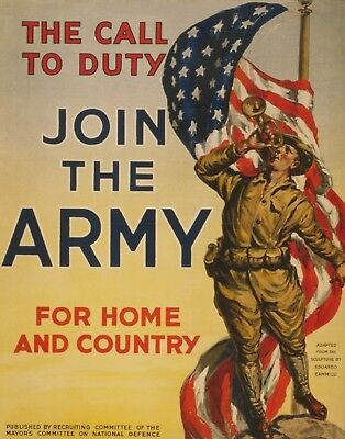 TIN SIGN "Join the Army" Patriotic Garage Wall Decor