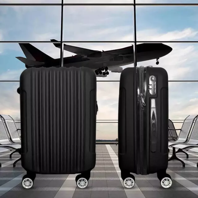 TROLLEY RIGIDO DA Viaggio Bagaglio a Mano Nero Voli Ryanair EasyJet 55x35x20 cm EUR 38 90 PicClick IT