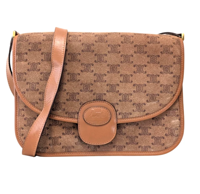 CELINE MACADAM SUEDE one shoulder bag $619.09 - PicClick CA