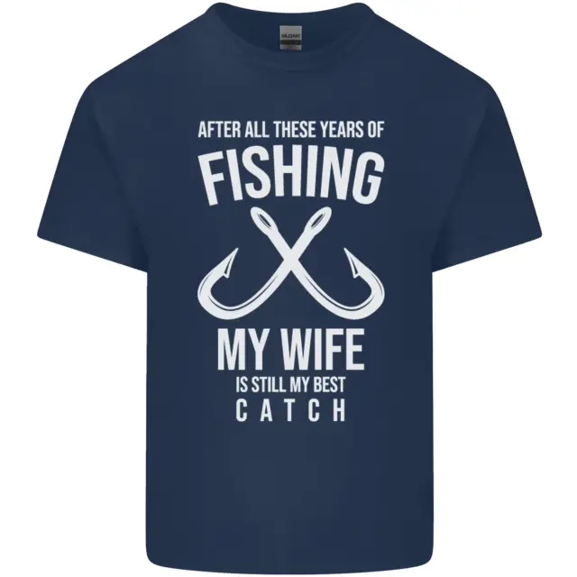 T-shirt da uomo in cotone moglie Best Catch divertente pesca pescatore pescatore 2