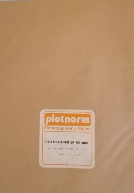 Plotterpapier SP 90 opak, im Format DIN A4 U, VE = 100 Blatt
